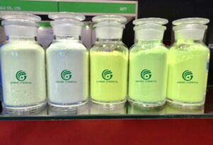 Optical brightener for plastics paints coating detergent textiles