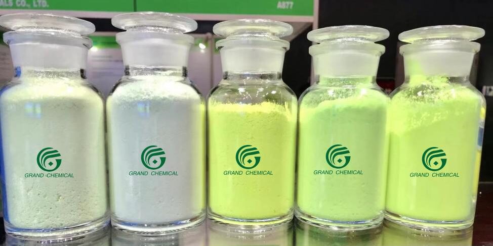 Optical brightener for plastics paints coating detergent textiles